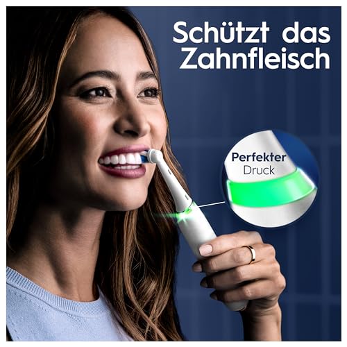 Oral-B iO Series 9 Plus Edition Elektrische Zahnbürste, Electric Toothbrush, PLUS 3 Aufsteckbürsten, 7 Modi für Zahnpflege, Lade-Reiseetui, Designed by Braun, white alabaster – Bild 4