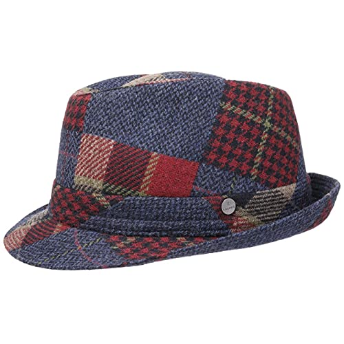 Chapeau Trilby Lierys mérinos patchwork automne hiver unisexe