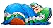 SD Toys Dormido Cuscino Forma Obelix, Acrilico, Blu, 73 x 34 x 14 cm