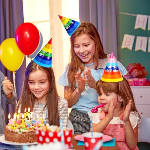 Image of Party Propz Birthday Caps for Kids - 5 Pcs Multicolour Birthday Hats for Kids,Caps For Children pack of 5, Bday Hats for Children (Cardstock)