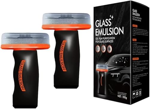 Qifor Glass Guard,Qifor Nettoyant Vitre Voiture,Brosse De Nettoyage Pare-Brise,Brosse De Nettoyage Pour Film Vitre D'huile De Voiture,Nettoyage Anti Pluie Pare Brise Intérieur,Lave Glace Hiver (2)