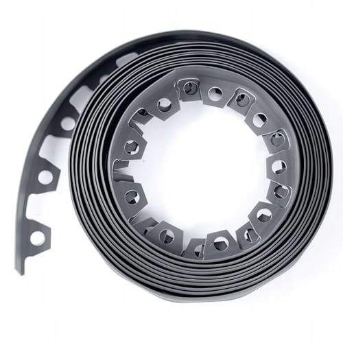 Garden/lawn/path edging,10m length,40mm high complete WITH PEGS in GRAPHITE GRAY,ideal for curves and circles! (1 pack = 10m) - 4