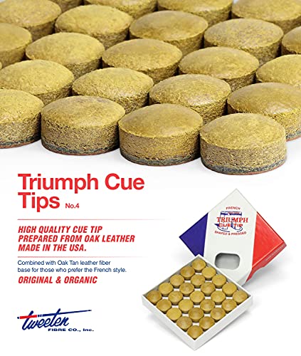 Tweeten Triumph Billiard Pool Cue Tips - 1 Box - 50 Tips - Choose Your Size (13 Mm) #TOP1