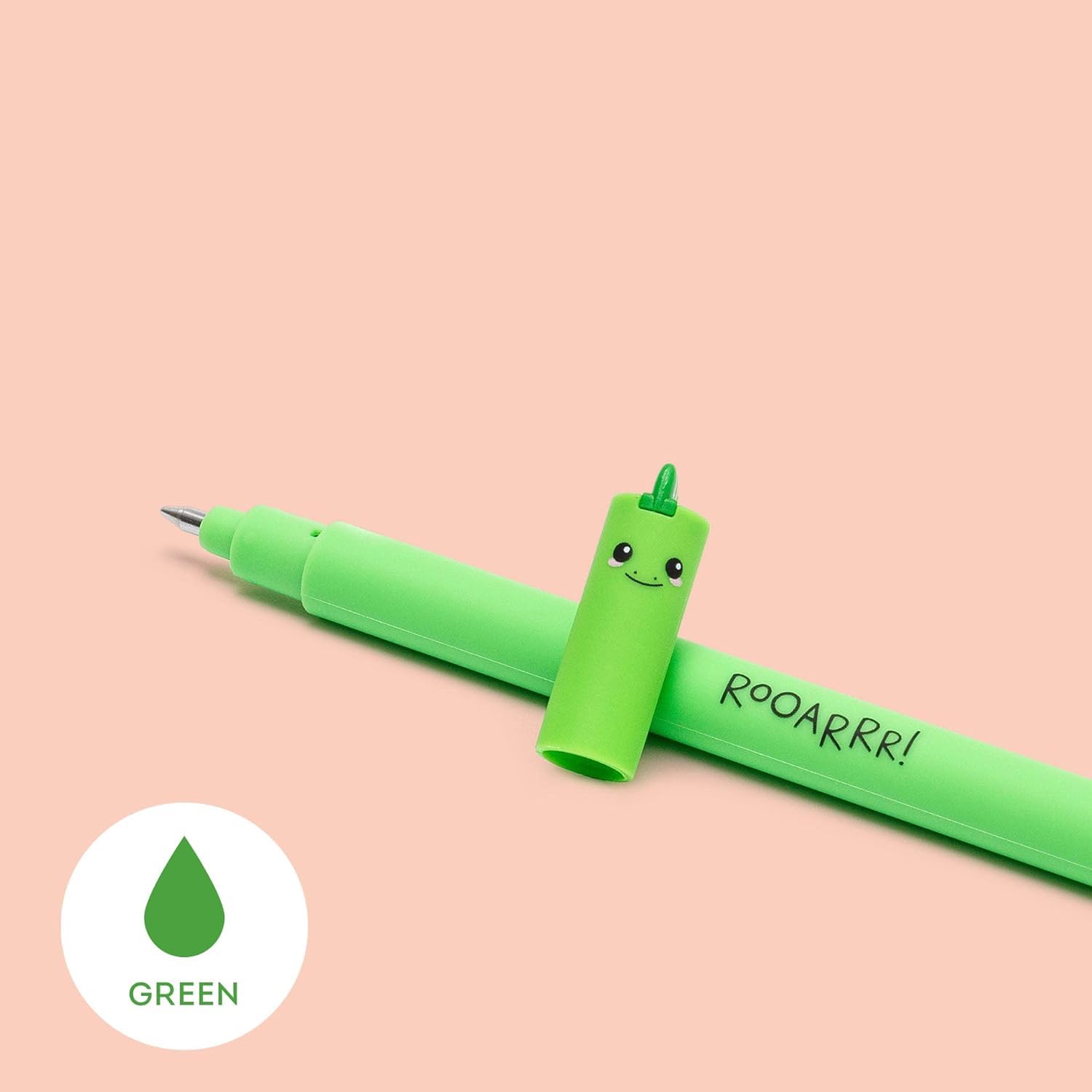 LEGAMI Set di 22 penne gel cancellabili con inchiostro termosensibile cancellabile, gamma di colori dell'inchiostro e design a botte, punta da 0,7 mm, disegni di animali