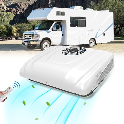 12V RV Air Conditioner 12000 BTU, Universal RV Rooftop AC Unit 12 Volt DC Camper A/C Units, Quiet Cooling Only Easy Install For Car, Truck, Trailer, Fifth Wheel, Golf Cart, Motorhome