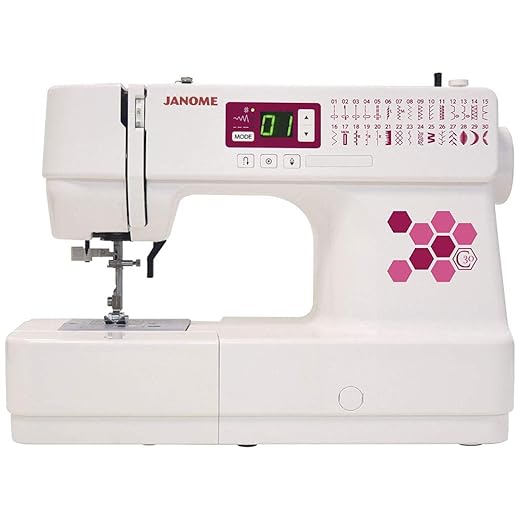 Janome Sewing Machine, White, W16" x H12" x D 7"