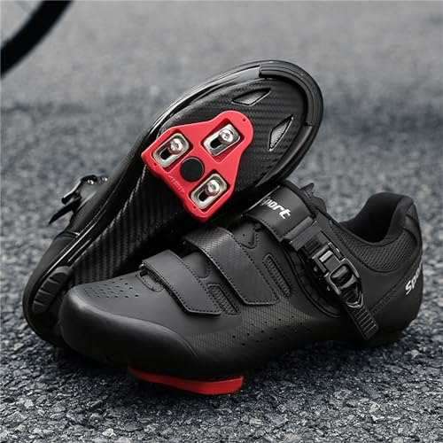 JiuQing Road Bike Shoes Men Compatible with Peloton Bike SPD Delta Cleats Indoor Outdoor Cycling Shoes4