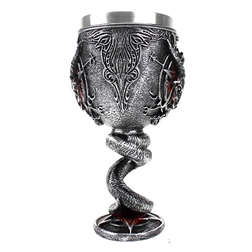 Koutavouj Baphomet Wine Goblet Chalice, Medieval Pentagram Beer Mug Tankard, Stainless Steel Satanism Occult Sabbatic Beer Steins For Coffee Wine Whiskey Juice Water Drinking- 210Ml- 7 Oz #TOP3