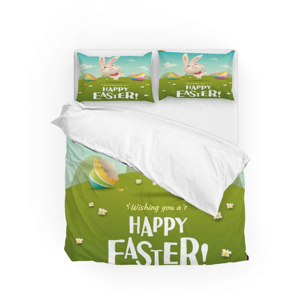 Parure de lit en microfibre souple Cheshongg avec 1 taie d'oreiller