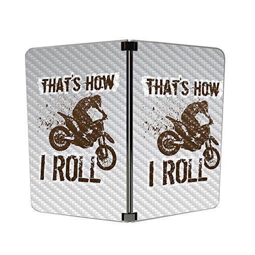 Image of MightySkins Carbon Fiber Skin for Microsoft Surface Duo - Motocross | Protective, Durable Textured Carbon Fiber Finish | Easy to Apply, Remove, and Change Styles | Made in The USA