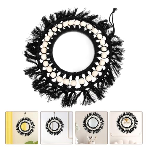 Miroir bohème en macramé noir pour décorer une chambre de style - 8