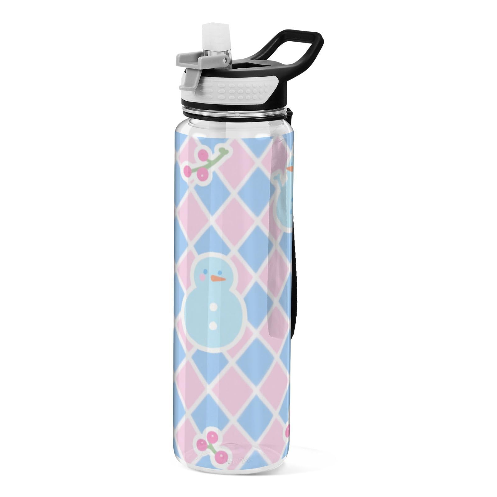 Bouteille d'eau sport en plastique Tritan 946 ml rose et bleu