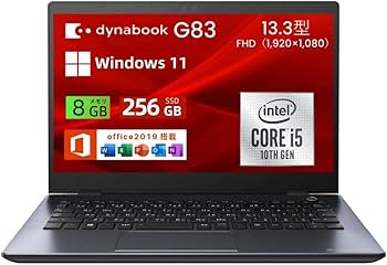 東芝ノートパソコン/i5-10210U/SSD256GB/メモリ8GB/無線 Amazon.co.jp: 【整備済み品】東芝 軽量 ノートパソコン G83 13.3型