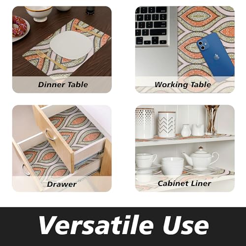 Image of Urbane Home Shelf Liner | Kitchen Cabinet Shelf Protector | Kitchen Liners for Cabinets and Drawers | Drawer Liner Mat | Zig Zag Gripper Shelf Liner Roll | Cabinet Mat | 3 MTR | Green
