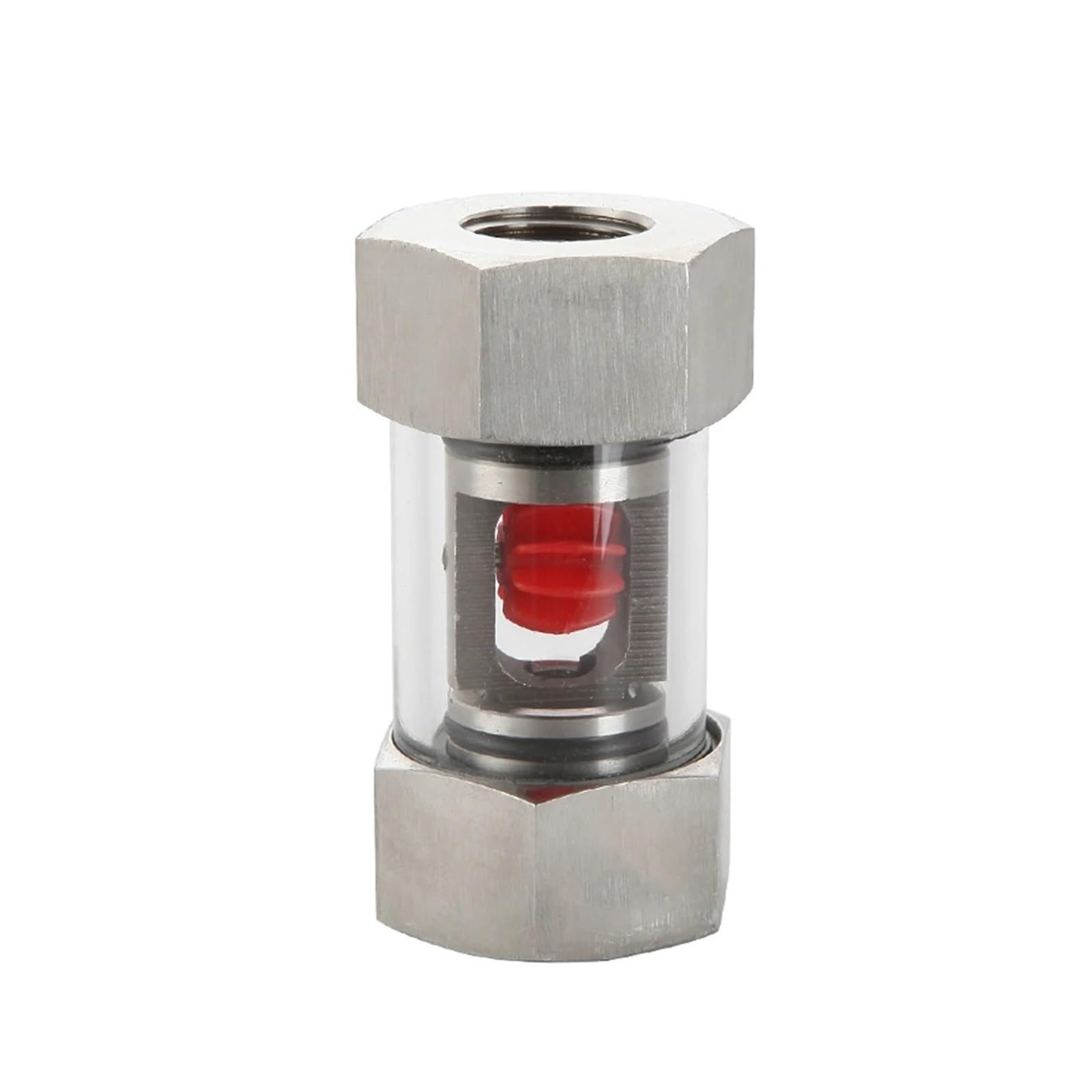 Indicador de Flujo de Vista de Ventana de Acero Inoxidable 304 en línea Hembra con Impulsor de Agua de Aceite hidráulico 1/4 "3/8" 1/2 "3/4" 1"(Normal Body,1/4")