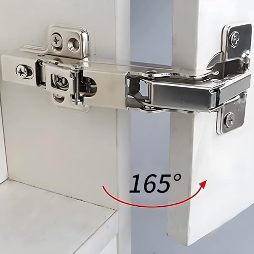 Miniatura 5 de TamBee Lazy Susan - Bisagra de gabinete de esquina de gabinete plegable de 165 grados para puerta de gabinete, marco frontal, 1 par (media