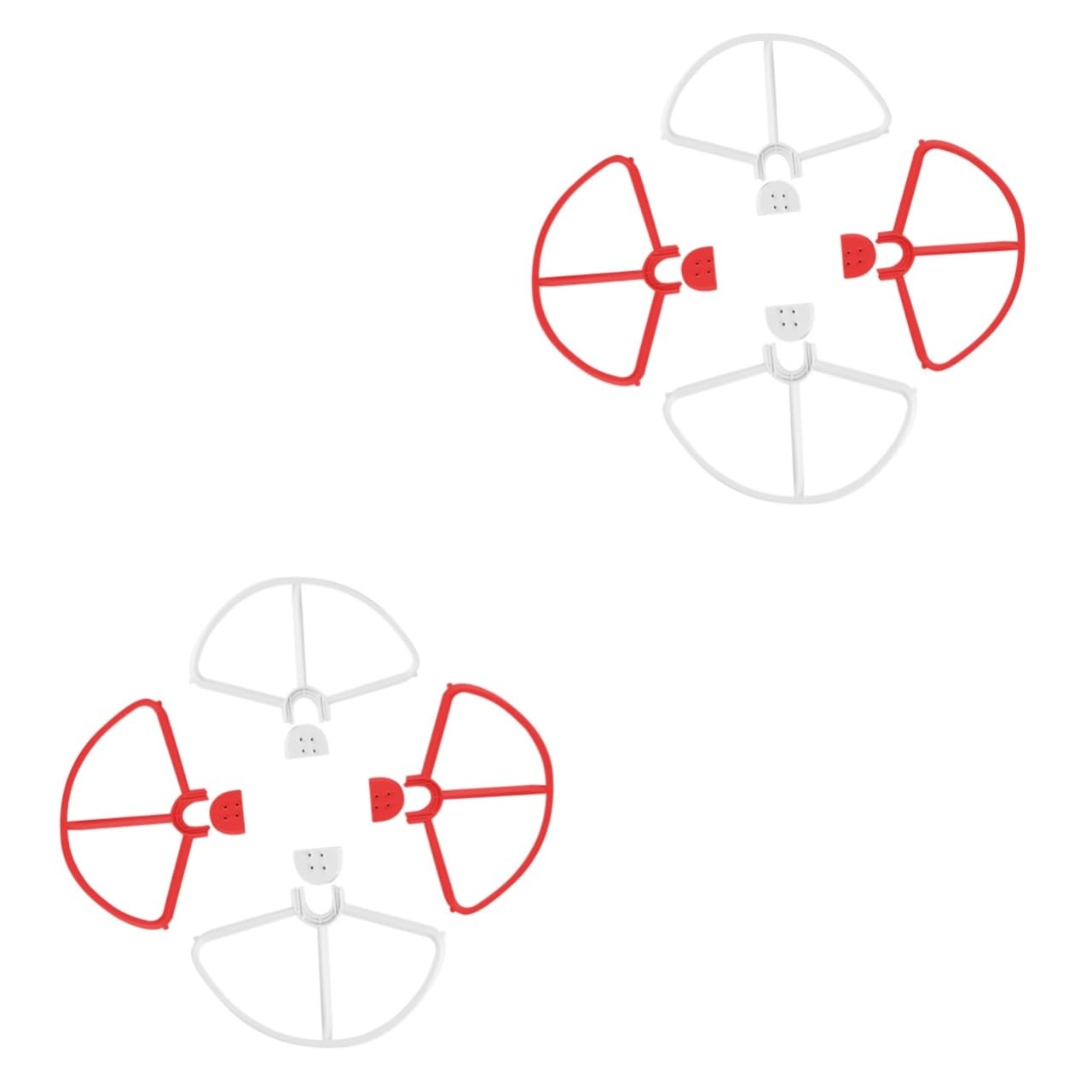 ibasenice8 Pcs Bumper Parrot Mambo Propeller Guards Prop Guard Phantom 3 Guards UAV Red White Propellers Propeller Guards Phantom 3 Protective Cover Steering Gear Card