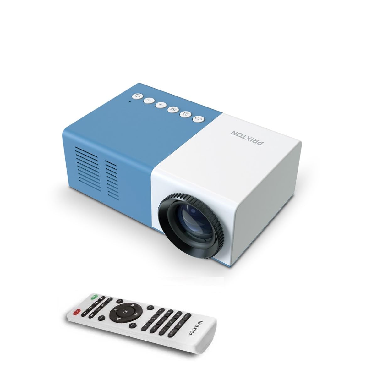 Vidéoprojecteur Portable PRIXTON Mini Gris – 900 Lumens, HDMI, USB, Haut-parleurs Intégrés | Pour Film, Série, Gaming