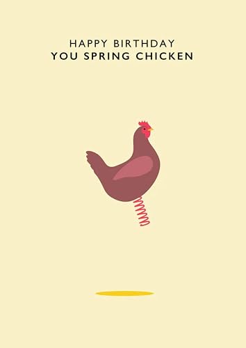 Birthday Card Funny - Happy birthday you spring chicken!