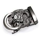 Barry.Wang Mens Ratchet Belt Buckle Only 40mm,Genuine Leather Strap Replacement Belt Width 1 3/8',Cut for Fit