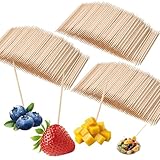 YANPROG Natural Birch Toothpicks for Teeth 1000-Pack, 2.5 Inch Wooden Toothpicks for Appetizers, Fruit, and Barbecue, Smooth & Splinter-Free