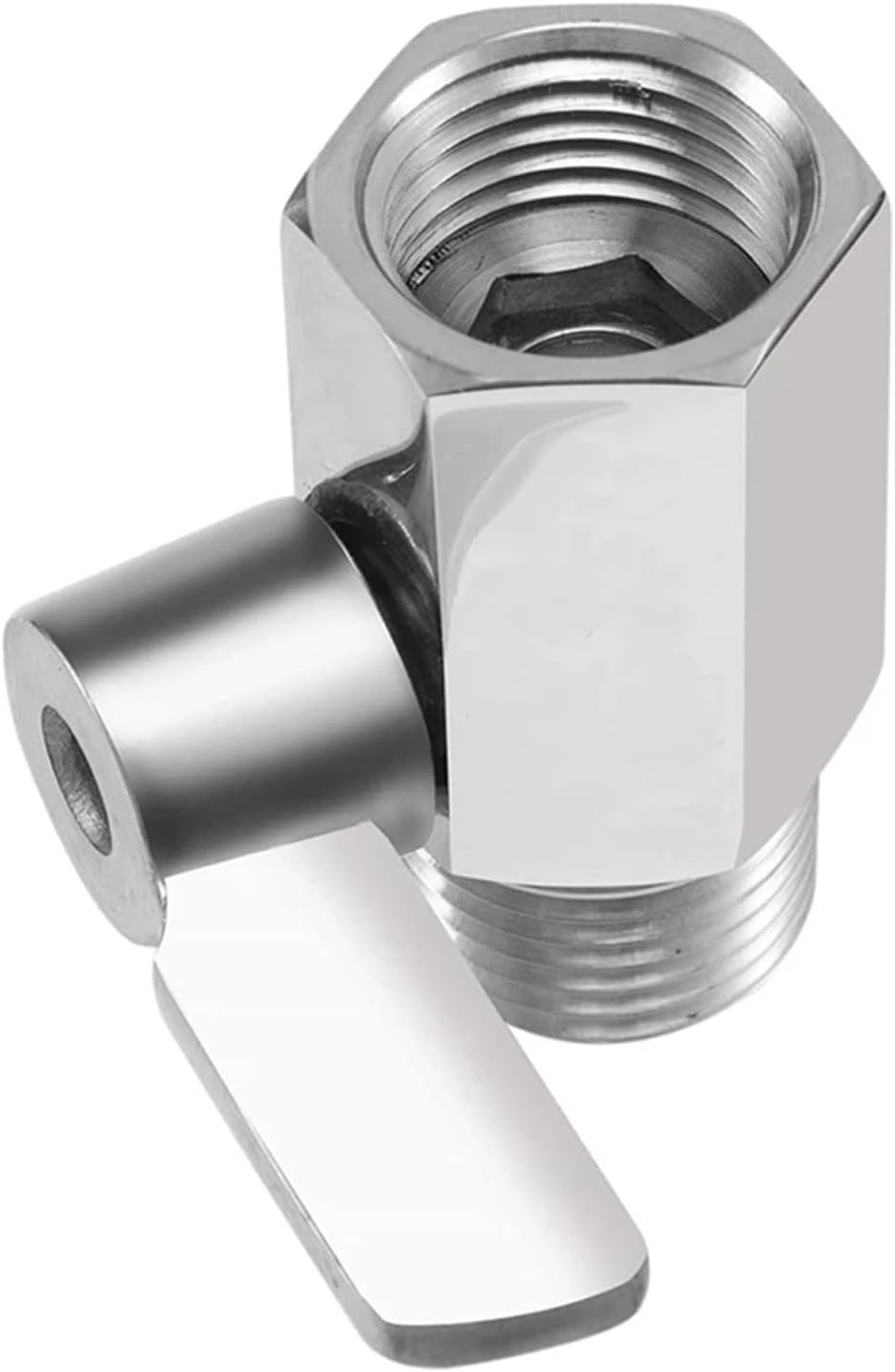Shower Hose Shut Off Valve, Stainless Steel Mini Ball NPT Thread 1/2Inch Male X Female
