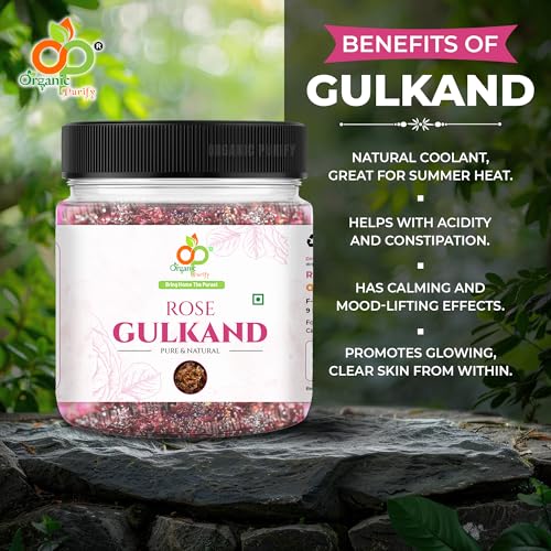 Image of Organic Purify Premium Gulkand 800 GM Jar | 100% Sun-Cooked Pure Rose Petal Jam With No Artificial Flavors | 100% Natural Rose Petal Jam | Good for gut health, No preservatives