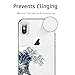 Unov Case Compatible with iPhone Xs Max Case Clear with Design Slim Protective Soft TPU Bumper Embossed Pattern Protective 6.5 Inch (Great Wave)
