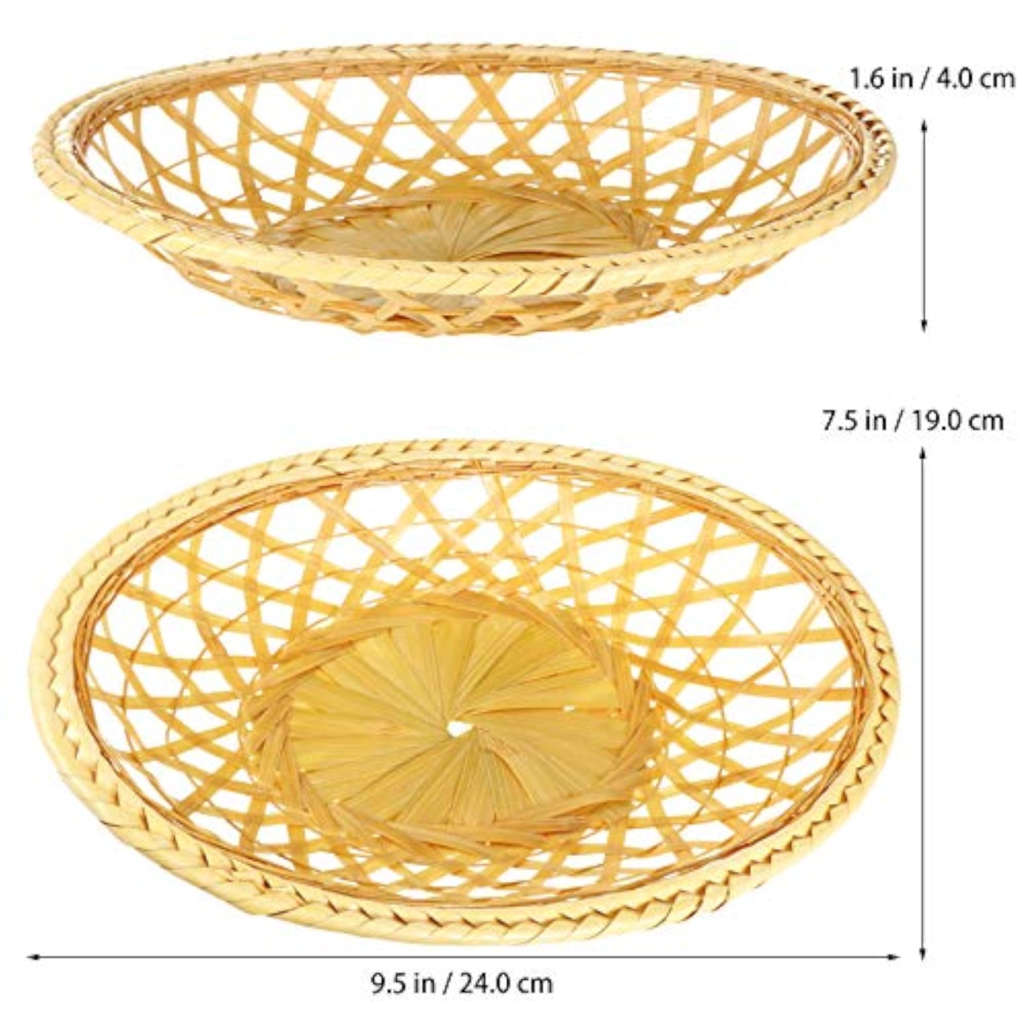 Rattan Bread Basket Handmade for Kitchen Organization