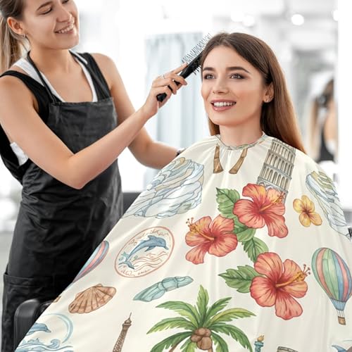 Capa de barbero impermeable para hombres con cierre ajustable miniatura 7
