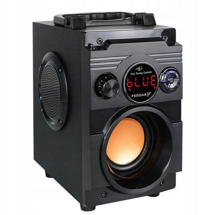 Feegar Showjet Tragbare Bluetooth-Lautsprecher,12 Stunden Laufzeit 4000mAh, kabellos, 30m, Outdoor-Lautsprecher mit Doppel-Subwoofer, reichhaltiges Stereo, unterstützt FM-Radio MP3-Player AUX EQ, 30W – Bild 3