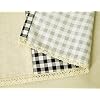 Classic Country Primitive Kitchen Window Curtains Farmhouse Patchwork Tab Top Window Valance Plaid,Black, 51x17