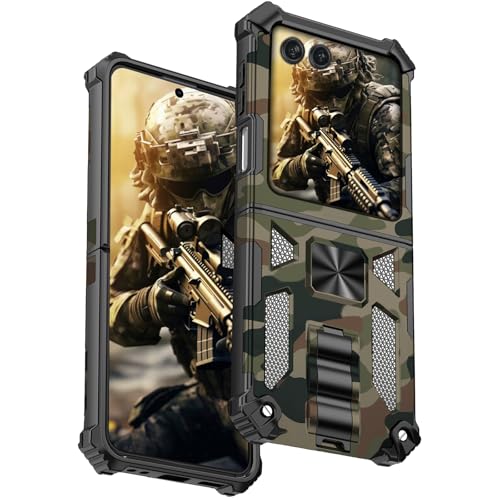 Fofvccv Camouflage Case for Motorola Razr 2026 / Razr 2025/2024 MC Green