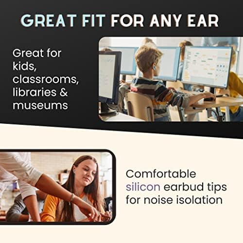 10 Multipack | Earbuds with Microphone, For Schools, Classroom, Libraries, Museums, etc, Wired in-Ear Earphones with Mic For Kids, Teenagers & Adults, Affordable Bulk Headphones