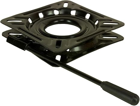 Springfield 1100018 Locking 12-Way Seat Swivel - 6.75" Square with 0 Tilt, Black E-Coat