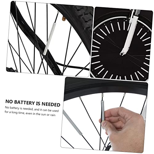Clispeed Grey Decor 48 Pcs Bicycle Reflective Strip Decor Gray Decor Bikes Wheel Reflective Clips Wheel Spoke Reflector Bicycles Warning Stripe Tube Night Warning Bike Reflector Child #TOP25