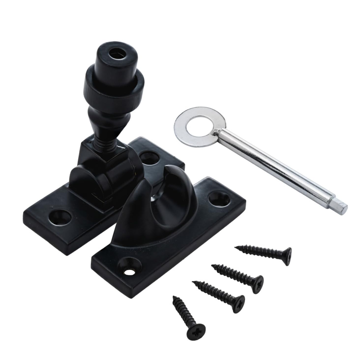 Solid Brass Locking Brighton Sash Window Fastener, Multiple Finishes - (Matt Black) — image 1
