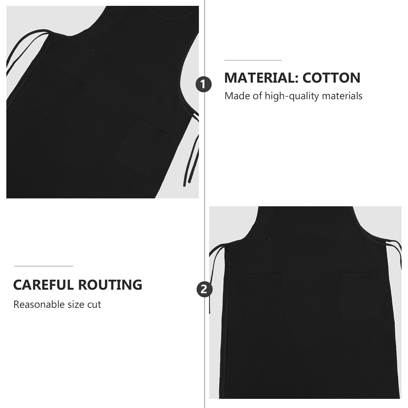 MAGICLULU Grembiule Da Donna Grembiuli Da Barbecue Per Uomo Cucinando Senza Maniche Grembiuli Da Cucina Per Uomo Più Bistro Cuoco Vestito Lino Black Cotone