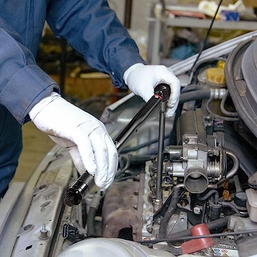 Vusddy Professional Drehmomentschlüssel 3/8 Zoll für Auto & Motorrad, 19-110 Nm, 0,1Nm Mikro-Einstellung mit Arretierung, ±3% Fehlergenauigkeit, 72 Zähne Ratschenkopf, Klein und Tragbare