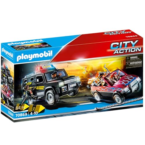 PLAYMOBIL® 70869 - City Action - Polizei, Verfolgung der Bankräuber, modernes...