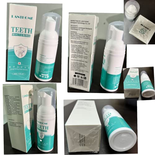 2Pcs Teeth Whitening Mousse,Toothpaste Cleansing Foam Intensive Stain Removal Toothpaste,Remove Stains,Improves Teeth Brightness And Reduce Yellowing Mouthwash #TOP6