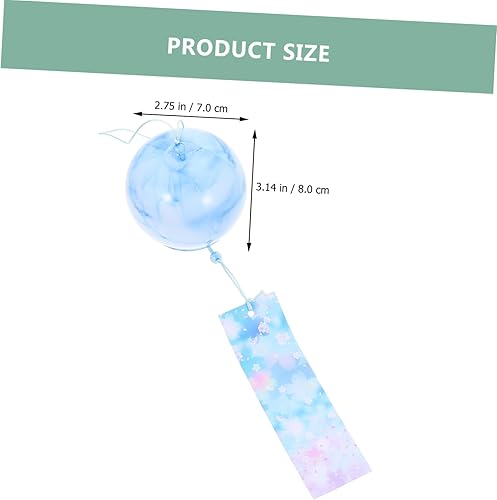 Miniatura 6 de Yardwe Carillón de viento de vidrio de mármol estilo japonés para decoración de jardín, sonido elegante y diseño único para relajación y tranquilidad