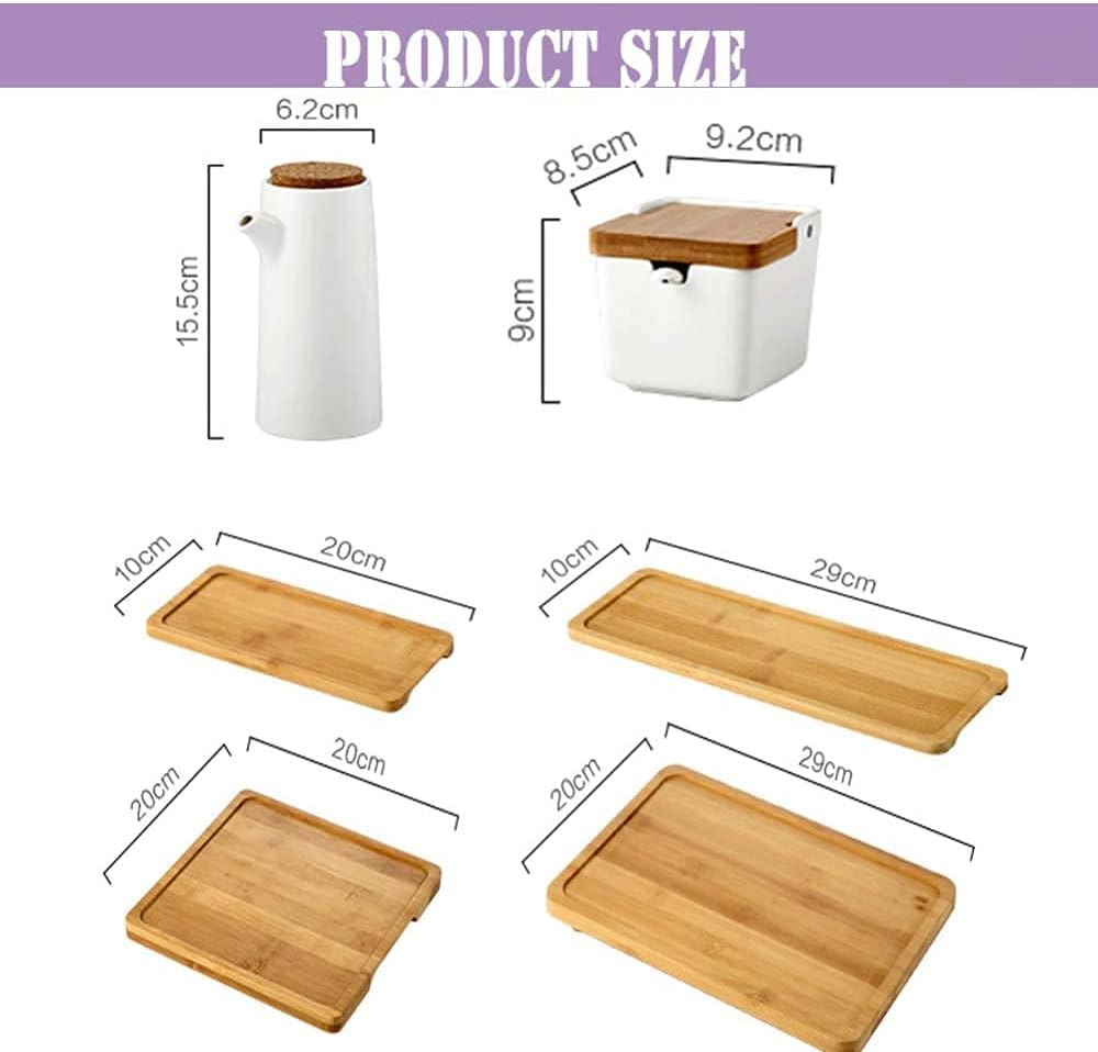 Olive Oil Bottle or Vinegar Bottle Drizzler Seasoning Bottle Combination+Wooden Pallet 400ML Oil Vinegar Ceramic Dispenser Bottles Soy Sauce Bottle for Wasabi O