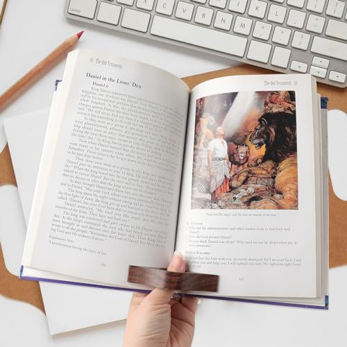 Image of Book Weight Holder Wooden Thumb Book Page Open Weighted Bookmark Corner Reading Accessories Office Desk Decor Executive Gift for Writer Reader (Page Holder+Thumb Page Holder-Coffee)