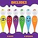 JOYIN Halloween Egg and Spoon Race Game Set; 6 Eyeballs and Spoons with Assorted Colors for Kids Adults Halloween Outdoor Fun Games, Party Favor Supplies, Classroom Activities