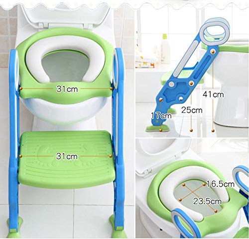 Toilette bébé rose type d'escalier pliant et cadre antidérapant - 7