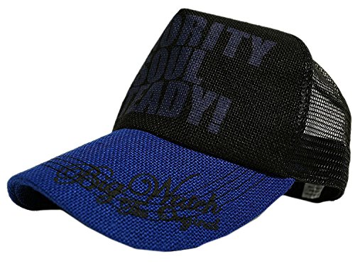 [ビッグワッチ] 帽子 ヘンプ メッシュ キャップ メンズ 大きいサイズ L XL (ブラック ブルー)