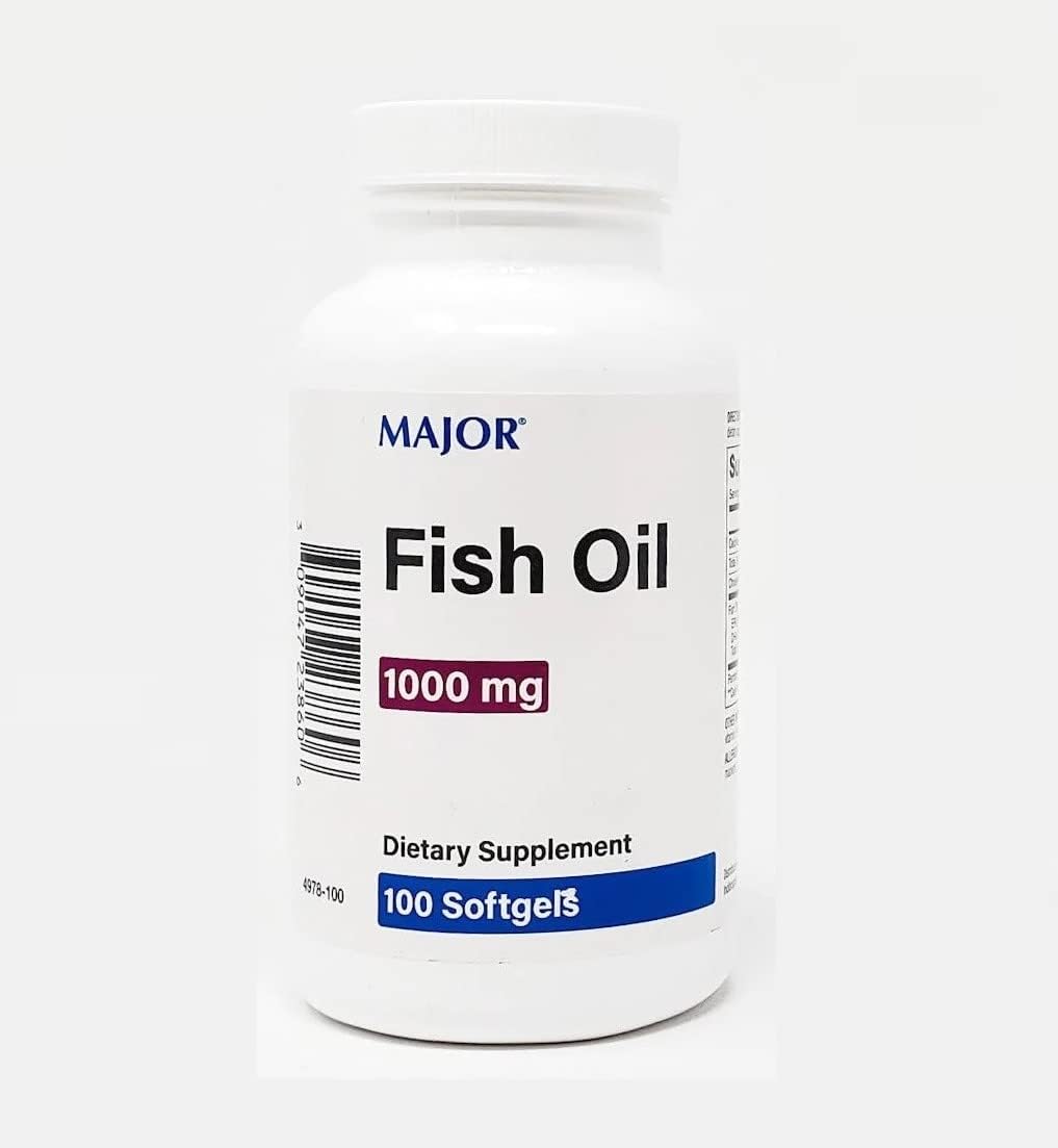 Major Fish Oil Cholesterol Free 1000MG 100 Soft Gels