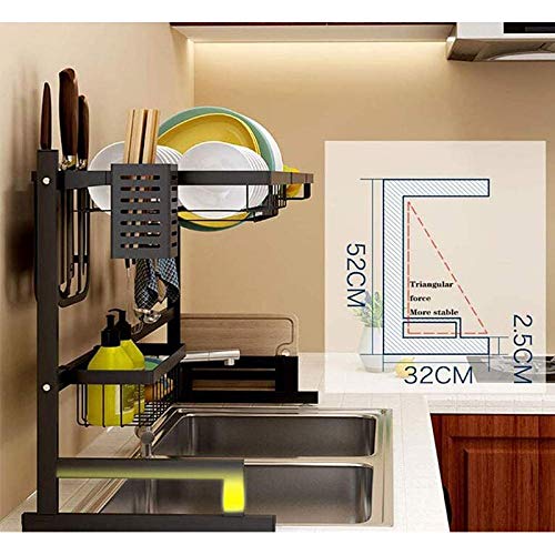 Abtropfgestell Geschirr Abtropfregal Abtropfkorb Geschirrtrockner, 85 * 32 * 52 cm