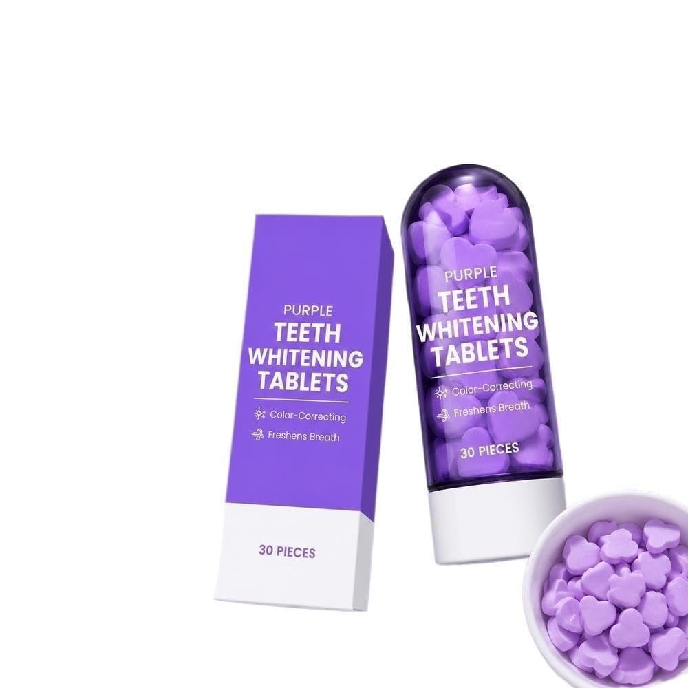 Comprimés De Dentifrice Solide À Croquer Violet, Saveur Menthe